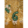 Balon foliowy Cyfra 6 - 86 cm - Butelkowa zieleń PARTY DECO