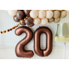 Balon foliowy Cyfra 2 - 86 cm - Mocca satynowy