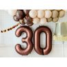 Balon foliowy Cyfra 3 - 86 cm - Mocca satynowy