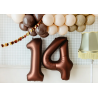Balon foliowy Cyfra 4 - 86 cm - Mocca satynowy