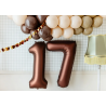 Balon foliowy Cyfra 7 - 86 cm - Mocca satynowy