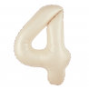 Balon foliowy Cyfra 4 - 100 cm - Kremowy