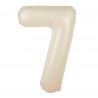 Balon foliowy Cyfra 7 - 100 cm - Kremowy