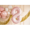 Balon foliowy Cyfra 8 - 72 cm - jasny różowy