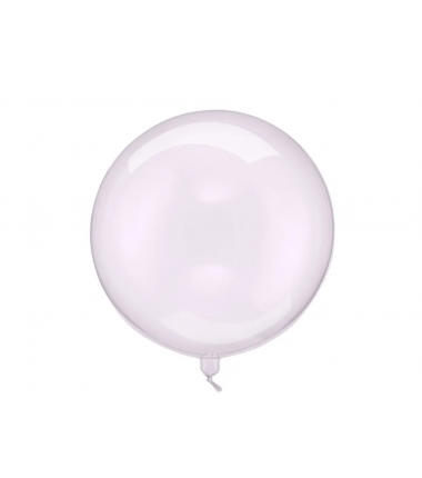 Balon foliowy BOBO Kula 40 cm transparentny - fiolet