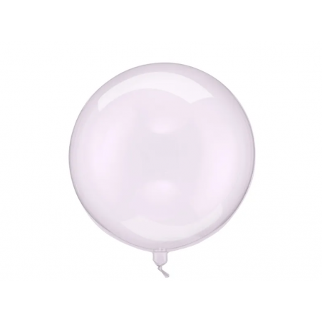 Balon foliowy BOBO Kula 40 cm transparentny - fiolet