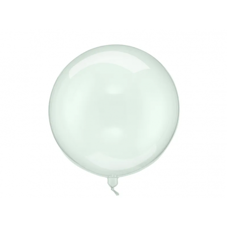 Balon foliowy BOBO Kula 40 cm transparentny - zielony