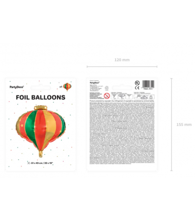 Balon foliowy Bombka 51x49 cm