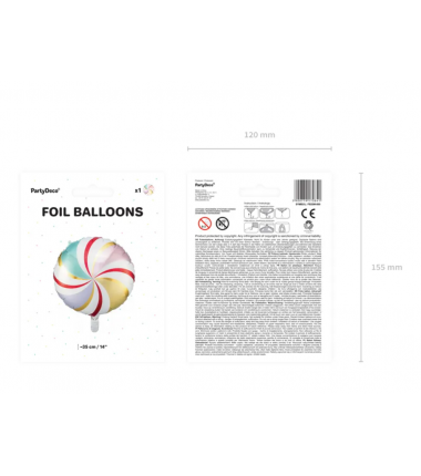 Balon foliowy Cukierek 35 cm