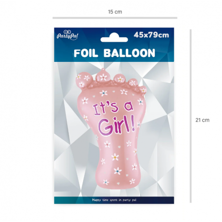 Balon foliowy Stópka It's a girl 45x79cm