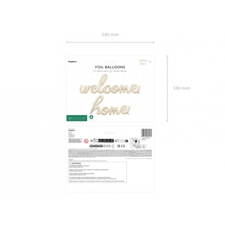 Balon foliowy Welcome Home 335x71 cm cappuccino