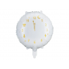 Balon foliowy Zegar 45 cm - biały