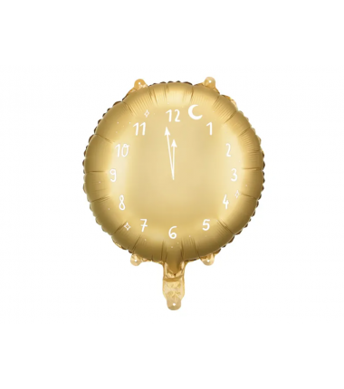 Balon foliowy Zegar 45 cm - złoty