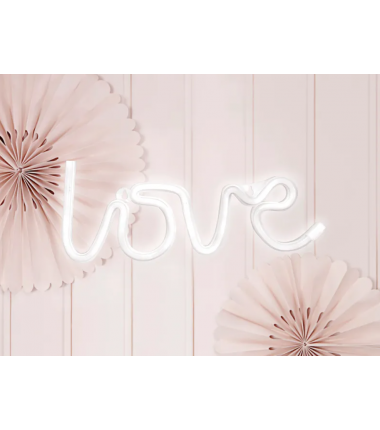 Neon LED - Love, biały, 34,5x13cm