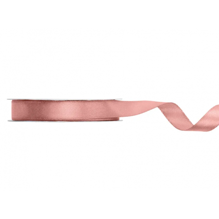 Wstążka satynowa - tasiemka satynowa brudny róż 12 mm - Party Deco