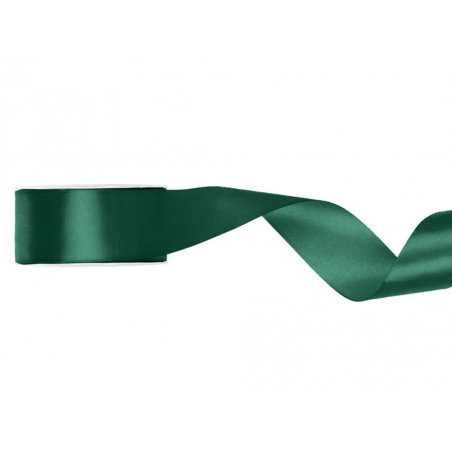 Wstążka satynowa - tasiemka satynowa butelkowa zieleń 25 mm - Party Deco