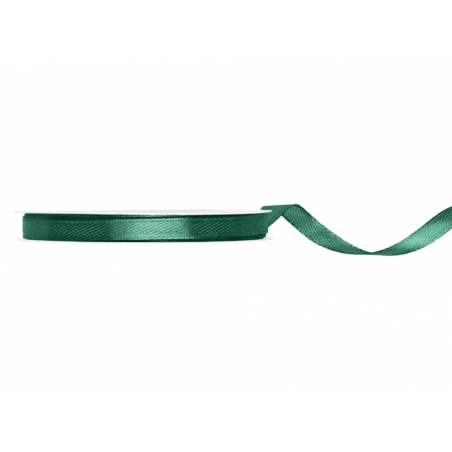 Wstążka satynowa - tasiemka satynowa butelkowa zieleń 6 mm - Party Deco