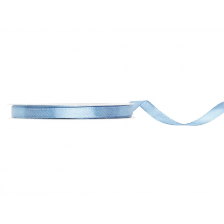 Wstążka satynowa - tasiemka satynowa mglistoniebieska 6 mm - Party Deco