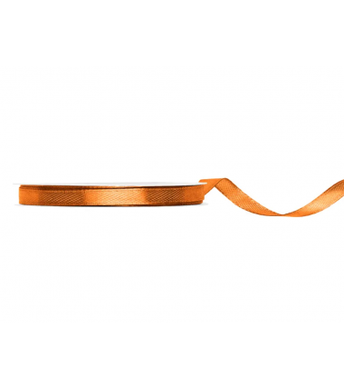 Wstążka satynowa - tasiemka satynowa rdzawa 6 mm - Party Deco