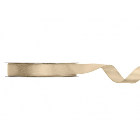 Wstążka satynowa - tasiemka satynowa zimny złoty 12 mm - Party Deco