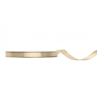 Wstążka satynowa - tasiemka satynowa zimny złoty 6 mm - Party Deco