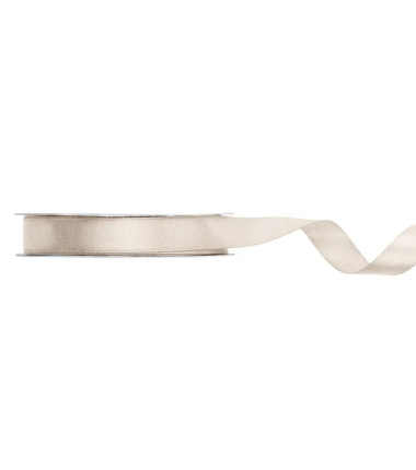 Wstążka satynowa - tasiemka satynowa złamana biel 12 mm - Party Deco