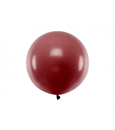Balon gigant STRONG OLBRZYM okrągły 60 cm - Pastel Burgundy - burgundowy, bordowy