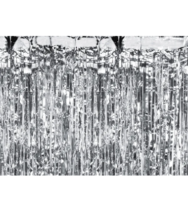 Kurtyna foliowa - srebrna 100x200cm - 20 µm - Party Deco