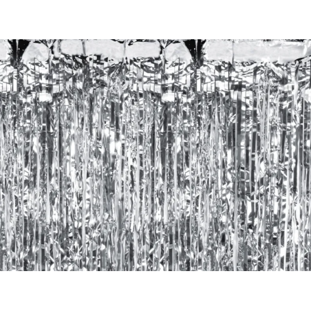 Kurtyna foliowa - srebrna 100x200cm - 20 µm - Party Deco