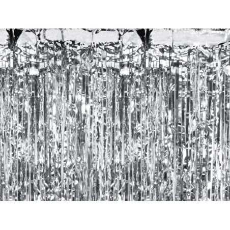 Kurtyna foliowa - srebrna 100x200cm 23 µm - Party Deco