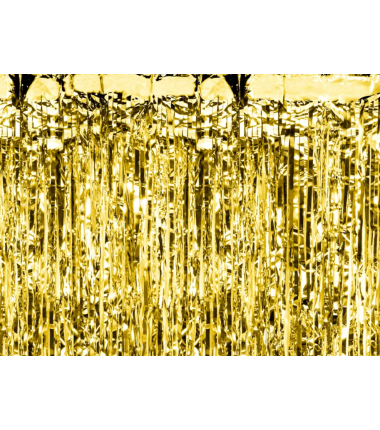 Kurtyna foliowa - złota 100x200cm - 20 µm - Party Deco