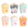 Pudełko na popcorn Kotki 8,5x15cm 6 sztuk