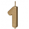 Świeczka urodzinowa Cyferka 1 - 4,5 cm - złoty