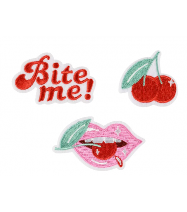 Naprasowanki Bite me czereśnie - 3 sztuki