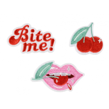 Naprasowanki Bite me czereśnie - 3 sztuki