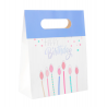 Torebka na prezenty Happy Birthday mała 12x20x6 cm - świeczki