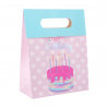 Torebka na prezenty Happy Birthday mała 12x20x6 cm - tort