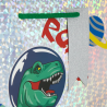 Torebka na prezenty Dinozaur mała - zielony kosmos