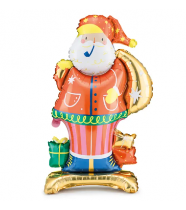 Stojący balon foliowy Mikołaj 63x106 cm