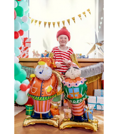 Stojący balon foliowy Mikołaj 63x106 cm