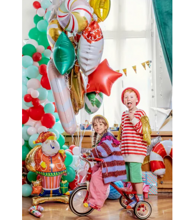 Stojący balon foliowy Mikołaj 63x106 cm