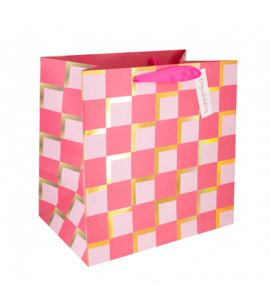 Torebka na prezenty z szerokim dnem Congratulations mała 16x16x16 - kwardaty