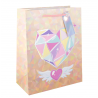 Torebka na prezenty Mała Księżniczka mała  17,5x23x10 cm - serce