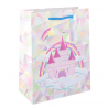 Torebka na prezenty Mała Księżniczka mała  17,5x23x10 cm - zamek