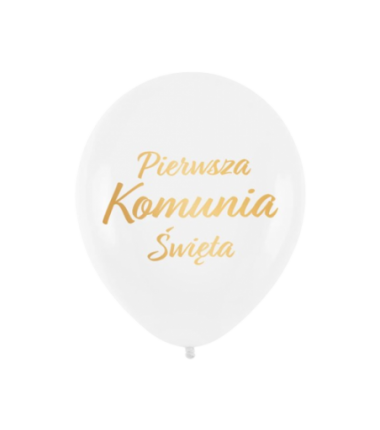 Zestaw balonów napis komunia święta - 6 sztuk
