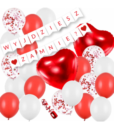 Zestaw WYJDZIESZ ZA MNIE ? - czerwony