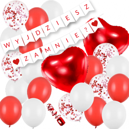 Zestaw WYJDZIESZ ZA MNIE ? - czerwony