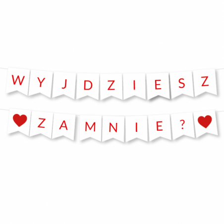 Zestaw WYJDZIESZ ZA MNIE ? - czerwony