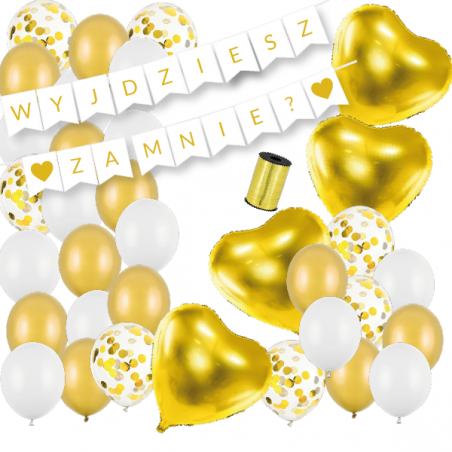 MEGA ZESTAW WYJDZIESZ ZA MNIE? - złoty