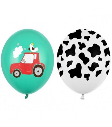 Balony nadruk farma - 6 sztuk